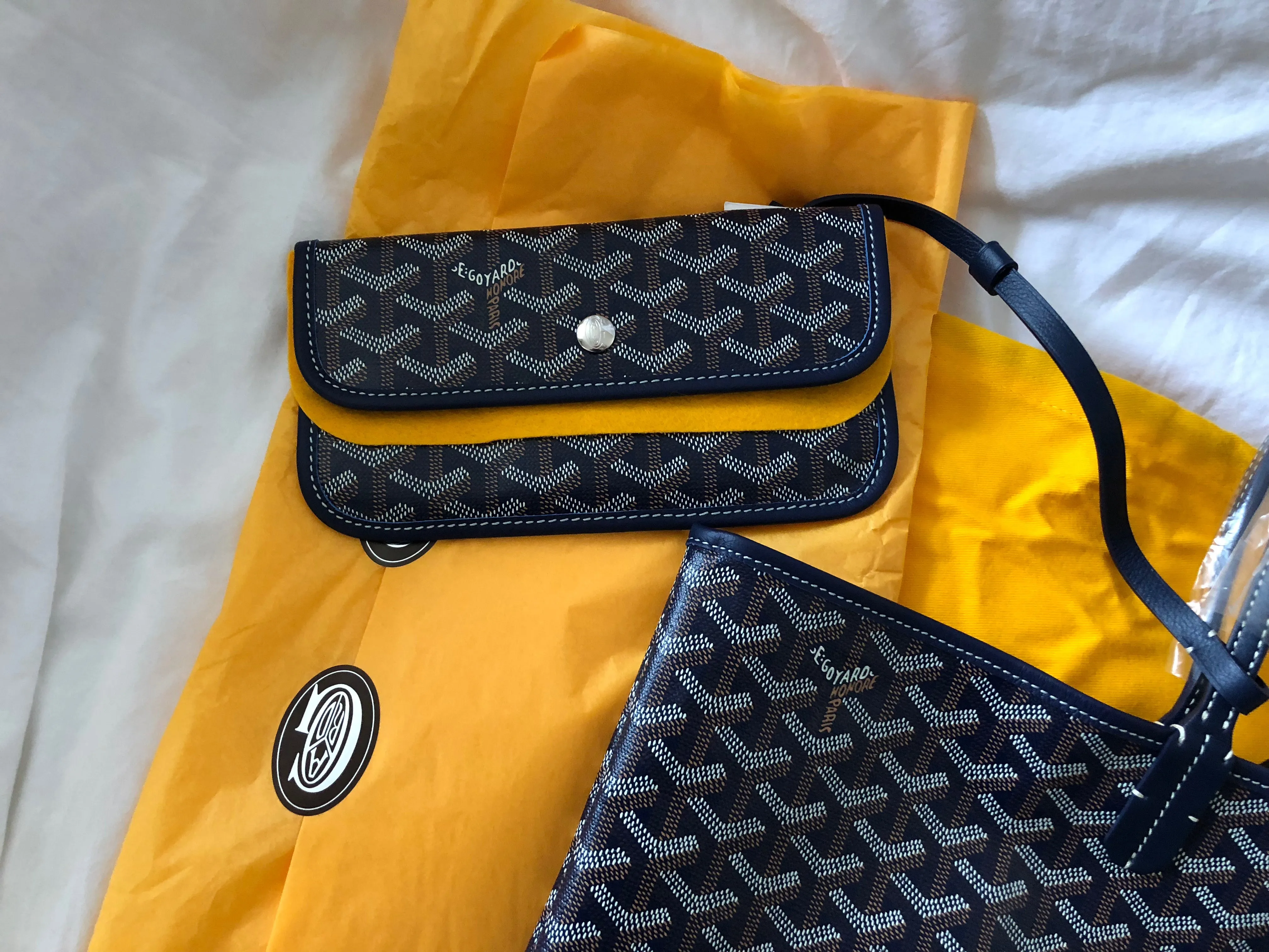 Goyard St. Louis Navy Blue PM Tote (NWT)