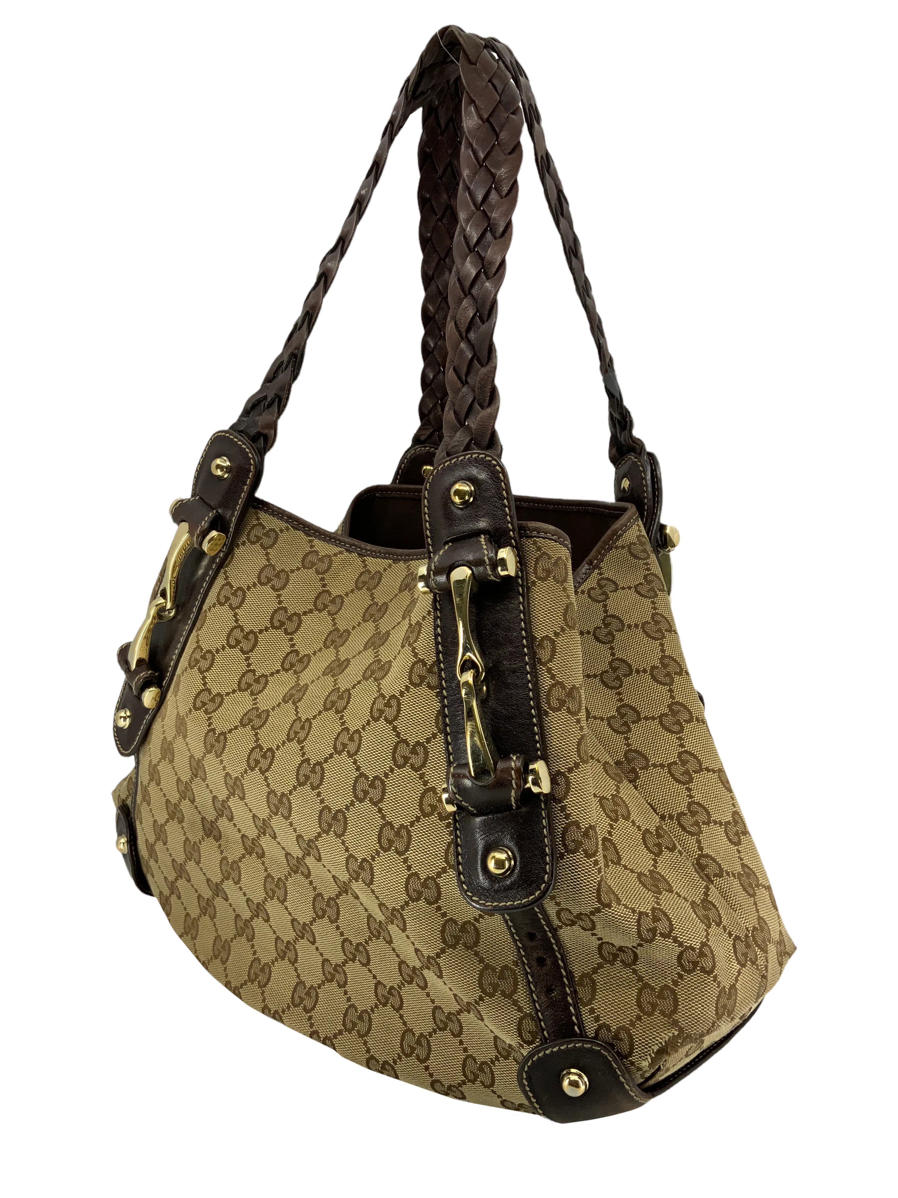 GUCCI Monogram Canvas Pelham Hobo