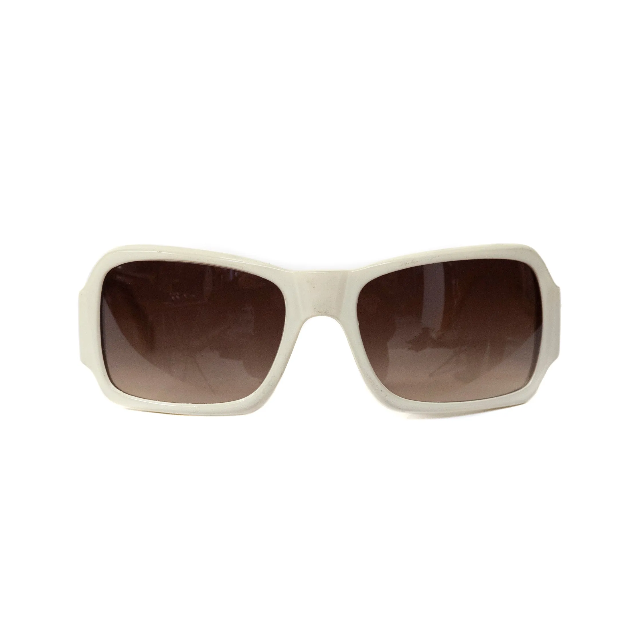 Gucci Oversized Squared Cream Sunglasses