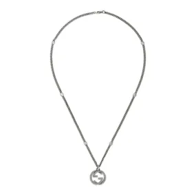 GUCCI STERLING SILVER INTERLOCKING G NECKLACE