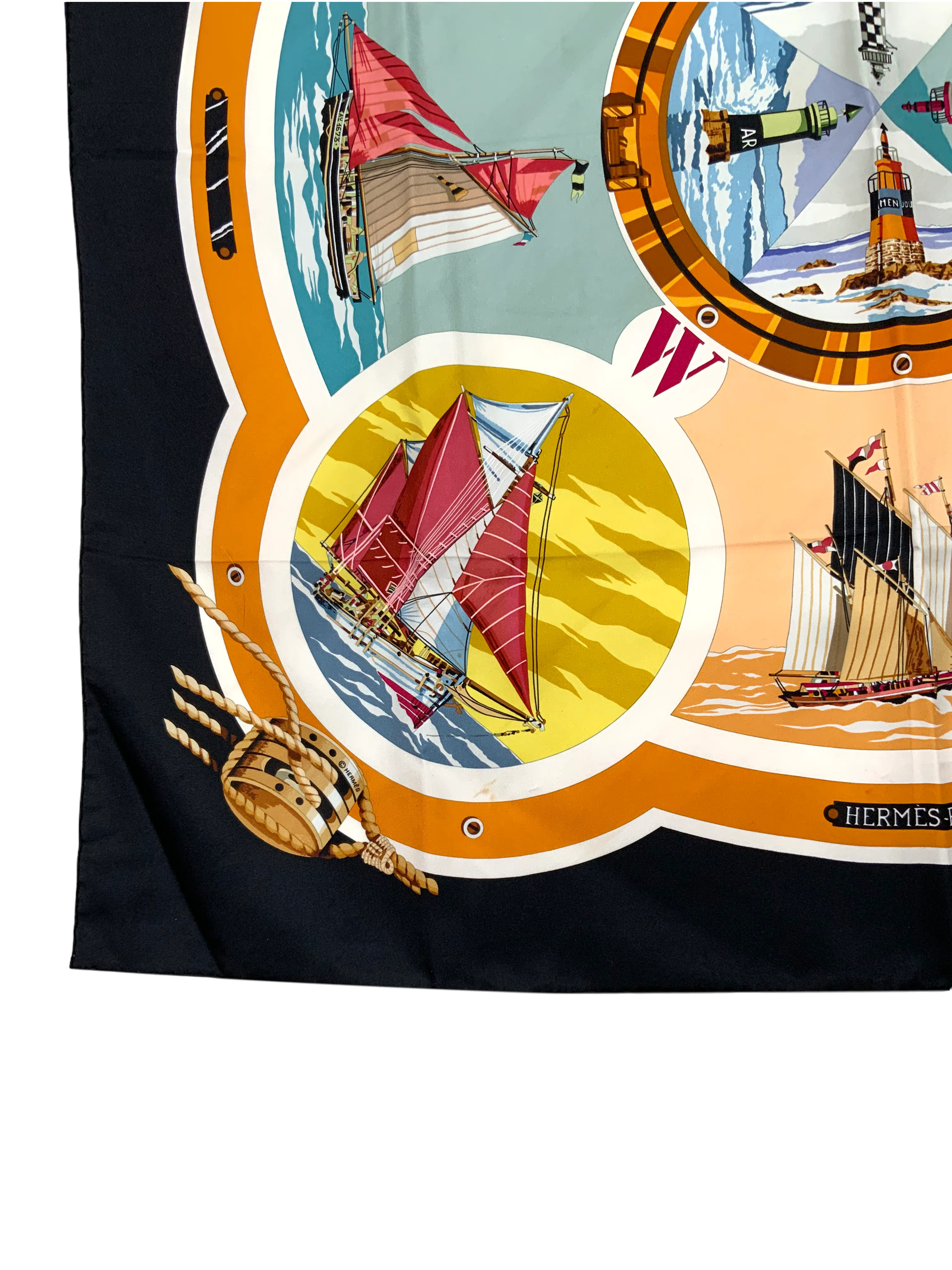 Hermes Belles Amures Silk Scarf 90