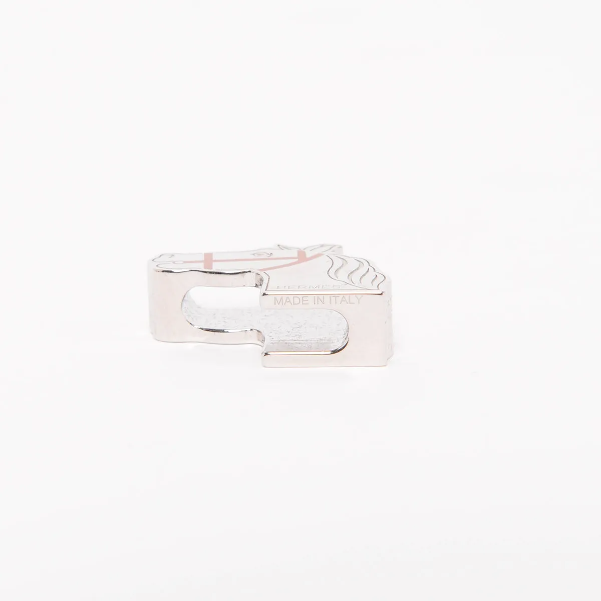 Hermes Fauve Enamel & Palladium Quadrige Twilly Ring