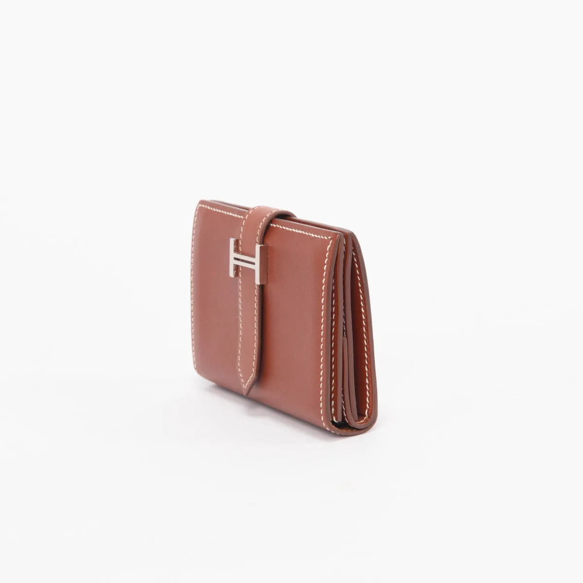 Hermes Fauve Tadelakt Mini Bearn Wallet