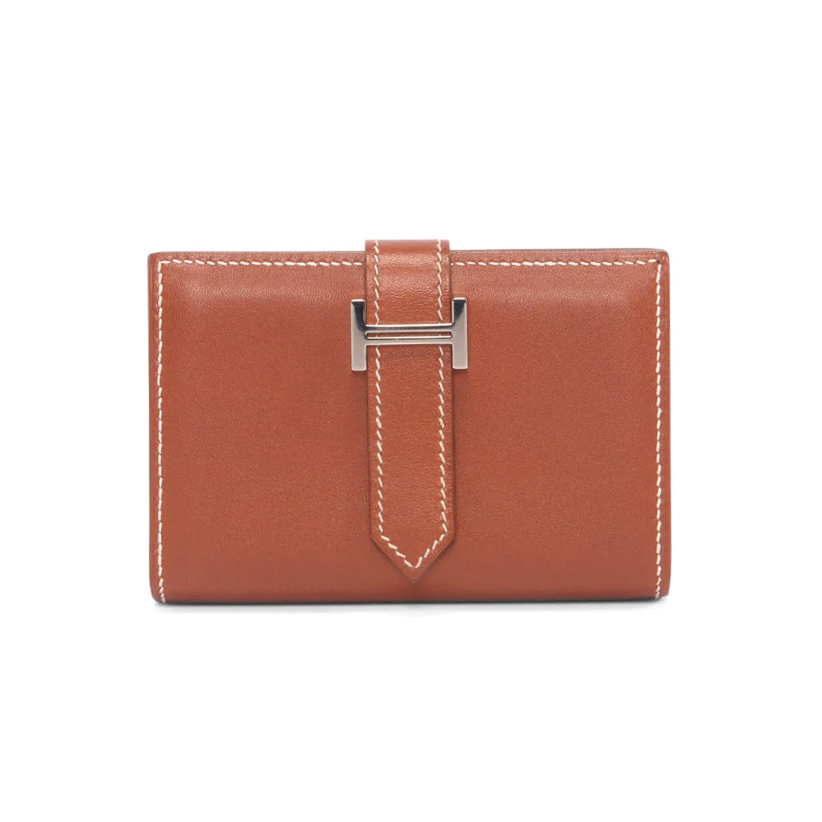 Hermes Fauve Tadelakt Mini Bearn Wallet