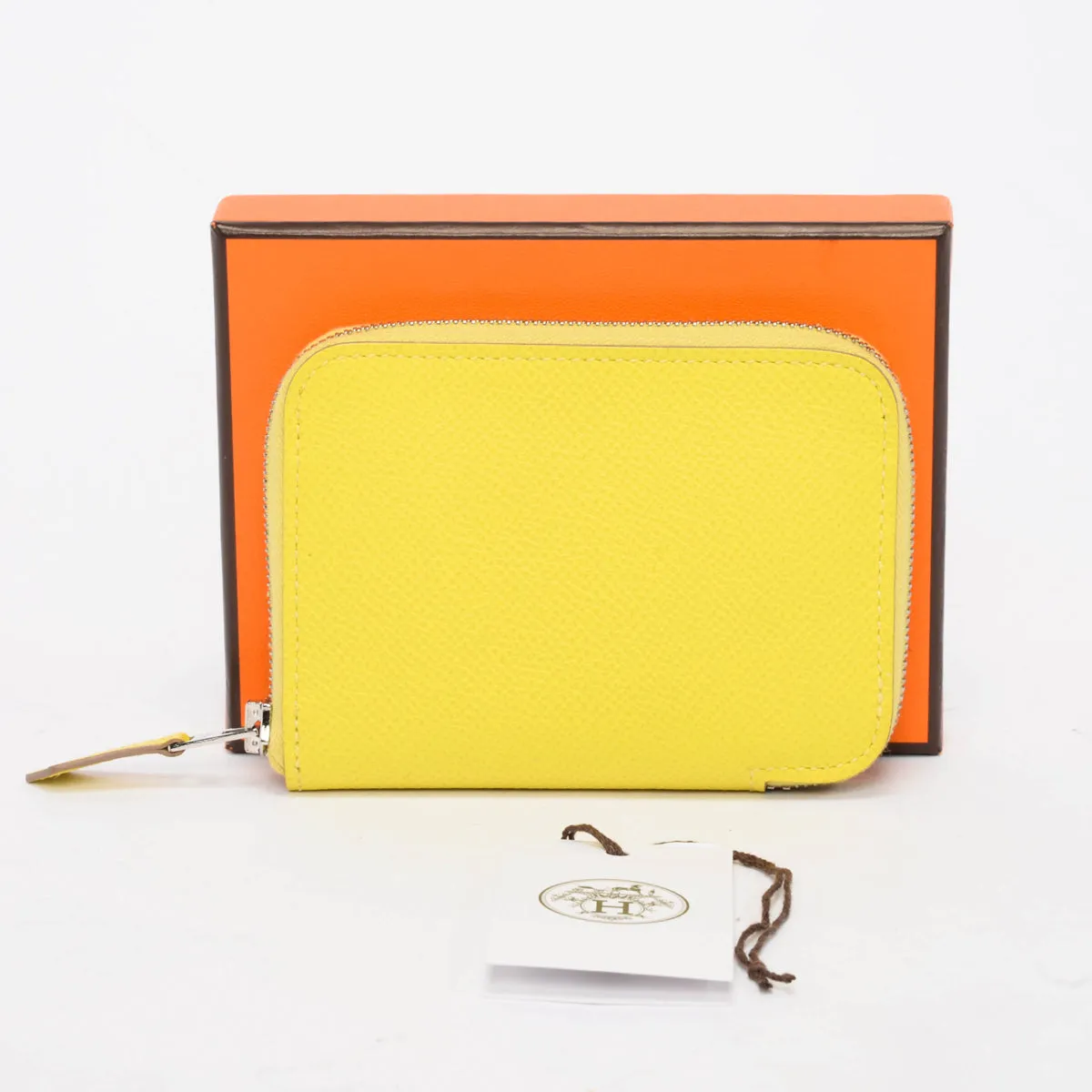 Hermes Lime Epsom Azap Mini Wallet