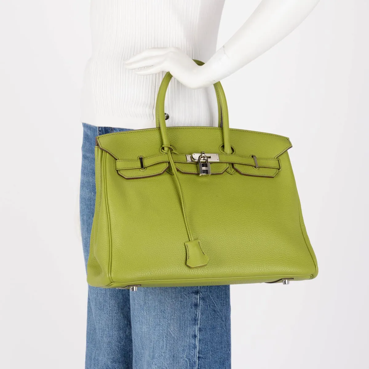 Hermes Vert Anis Togo Birkin 35 PHW