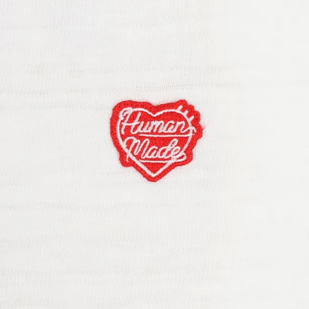 Human Made Red Heart Badge Tee White