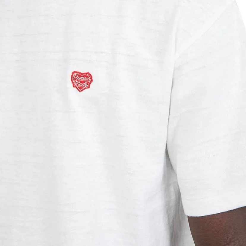 Human Made Red Heart Badge Tee White