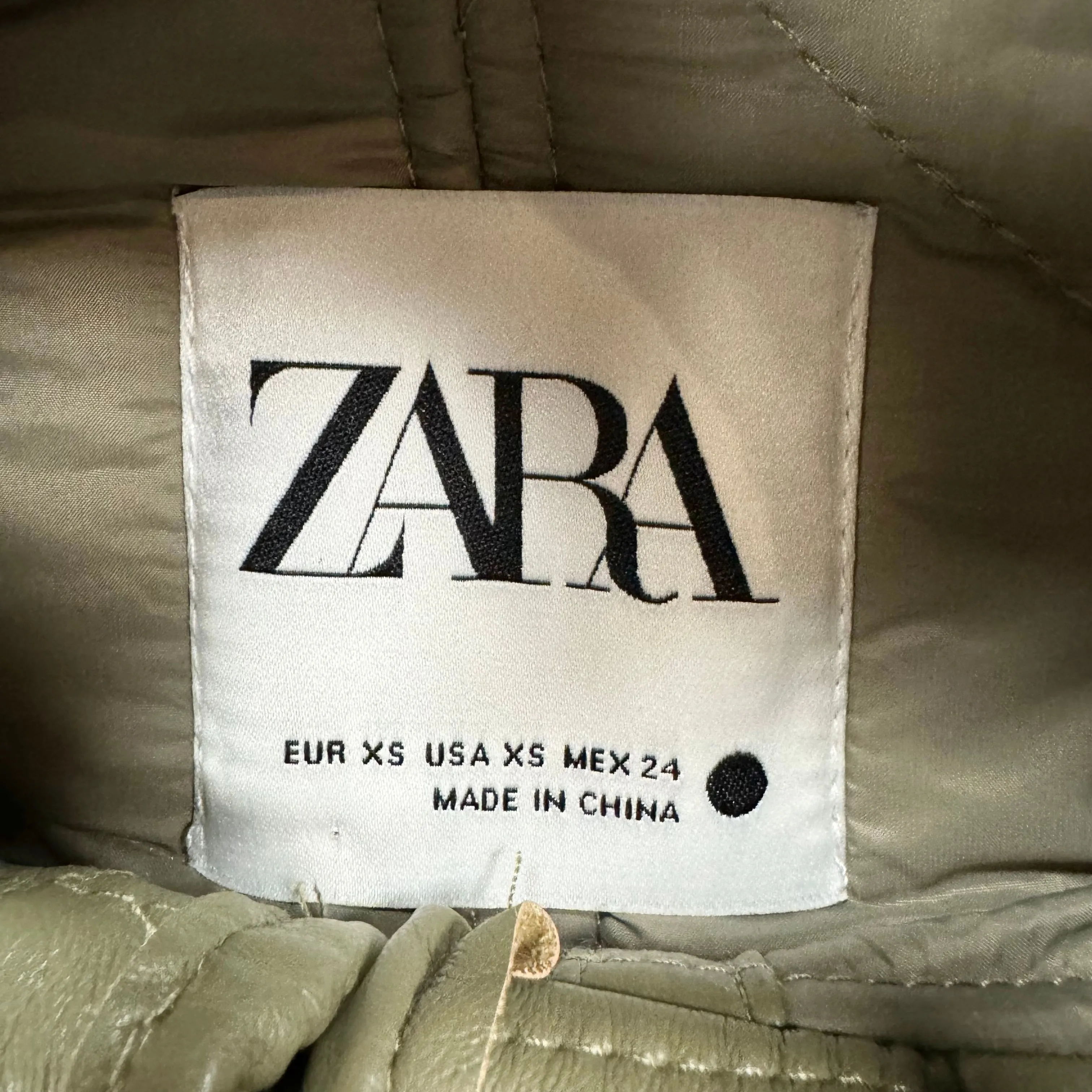 Jacket Puffer & Quilted By Zara In Green, Size: Xs