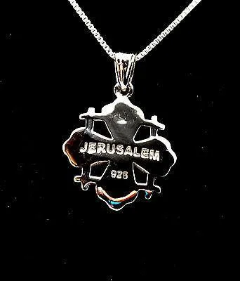 Jerusalem Cross Pendant With Swarovski Colored Gemstones 4#