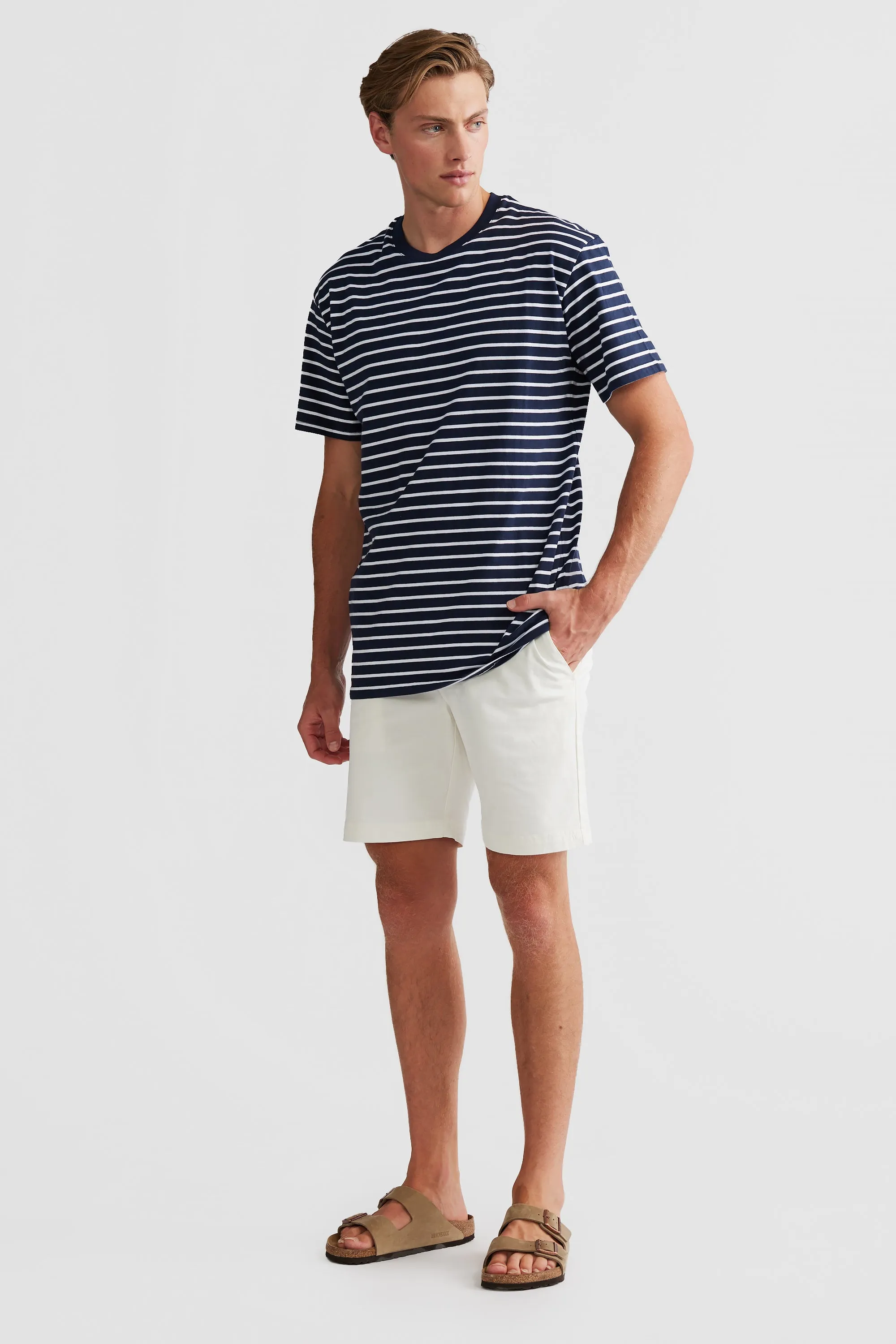 Louis Stripe T Shirt Navy