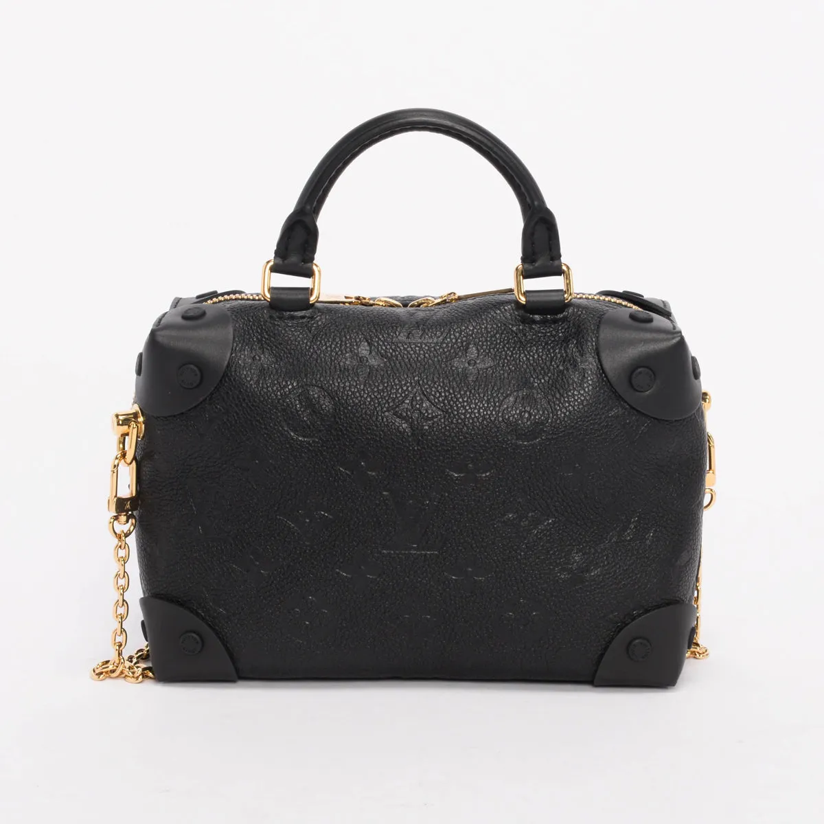 Louis Vuitton Black Monogram Empreinte Petite Malle Souple Bag