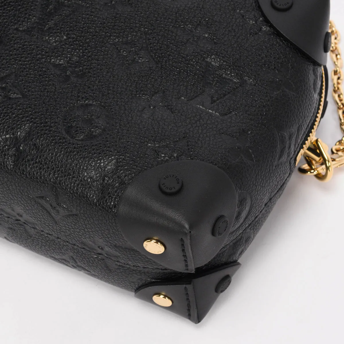 Louis Vuitton Black Monogram Empreinte Petite Malle Souple Bag