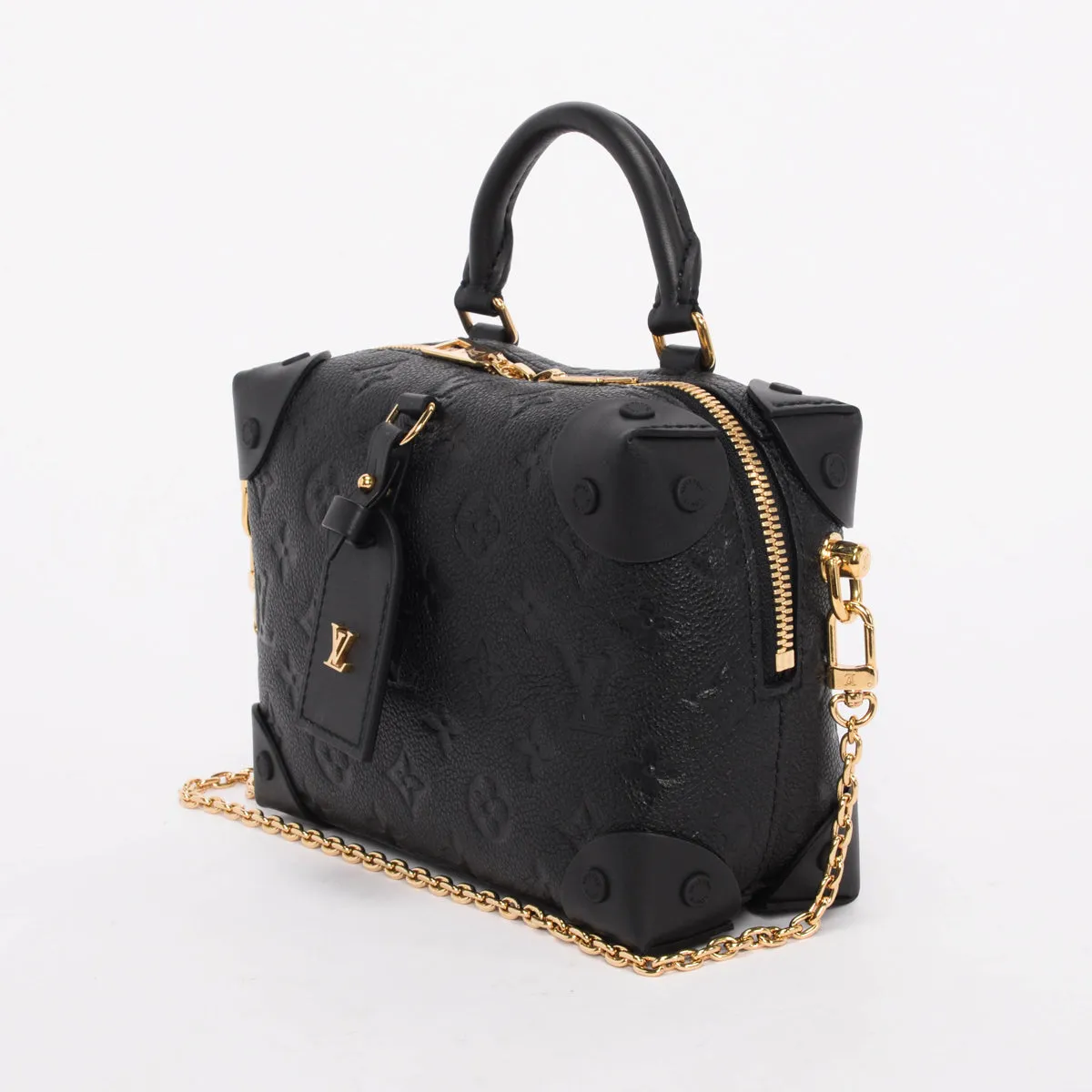 Louis Vuitton Black Monogram Empreinte Petite Malle Souple Bag