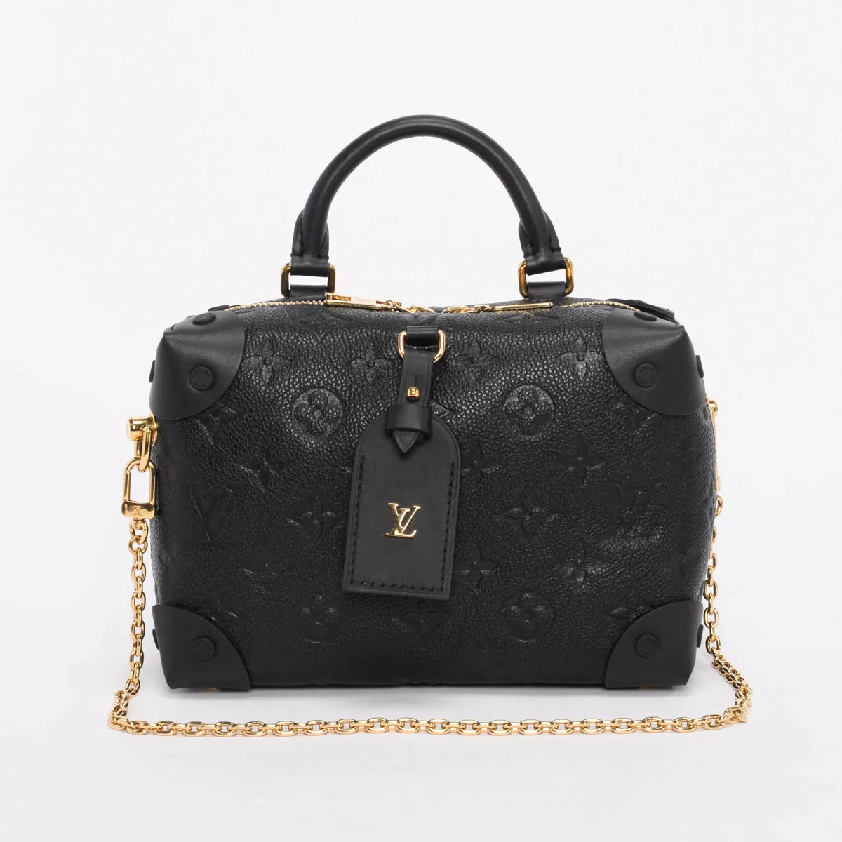 Louis Vuitton Black Monogram Empreinte Petite Malle Souple Bag