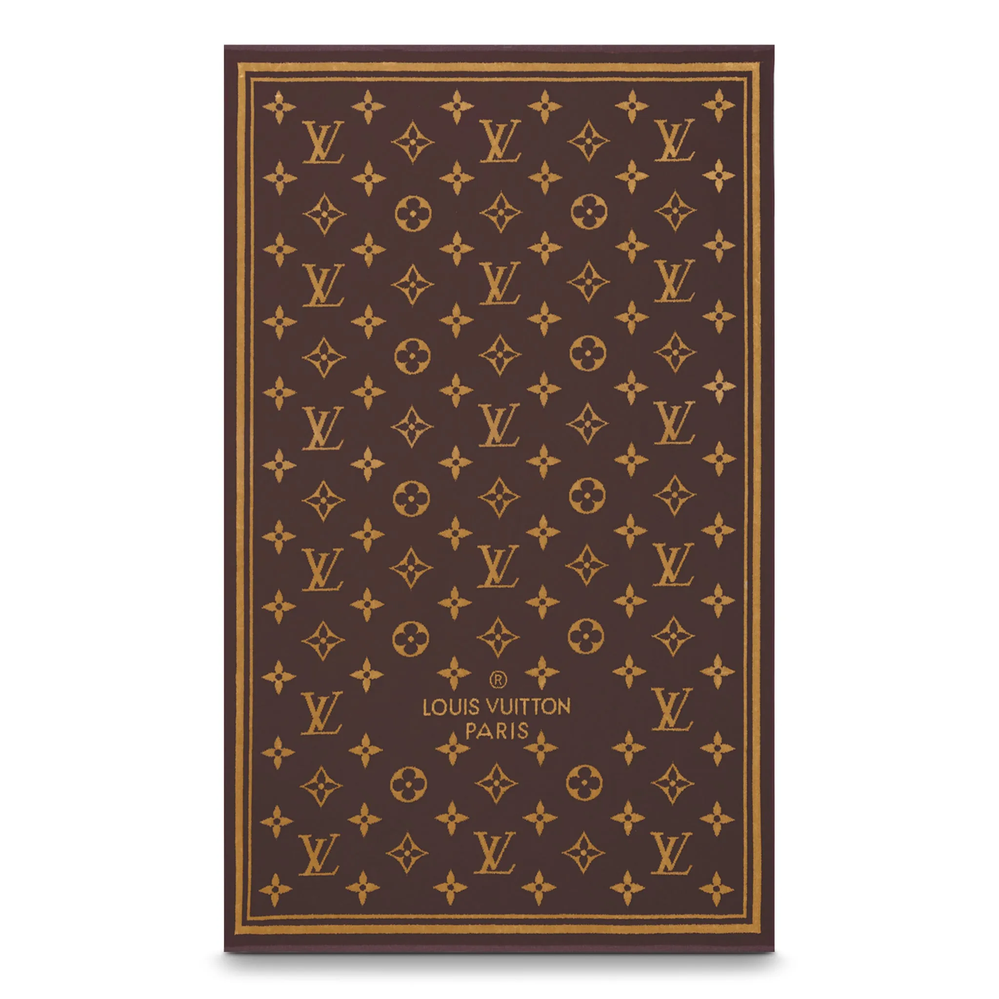 Louis Vuitton Monogram Brown Classic Beach Towel