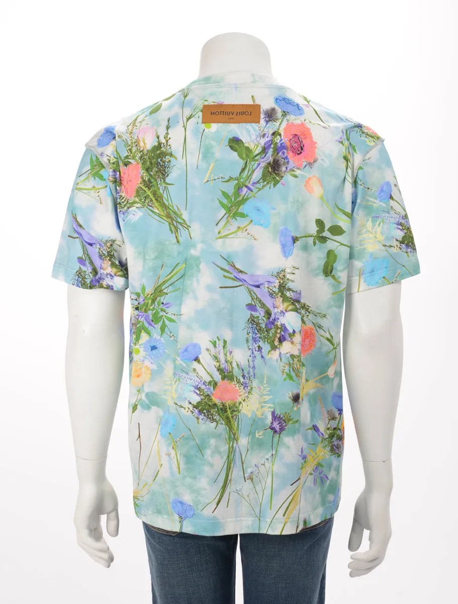 Louis Vuitton Multi Colour Embroidered Floral T-Shirt M