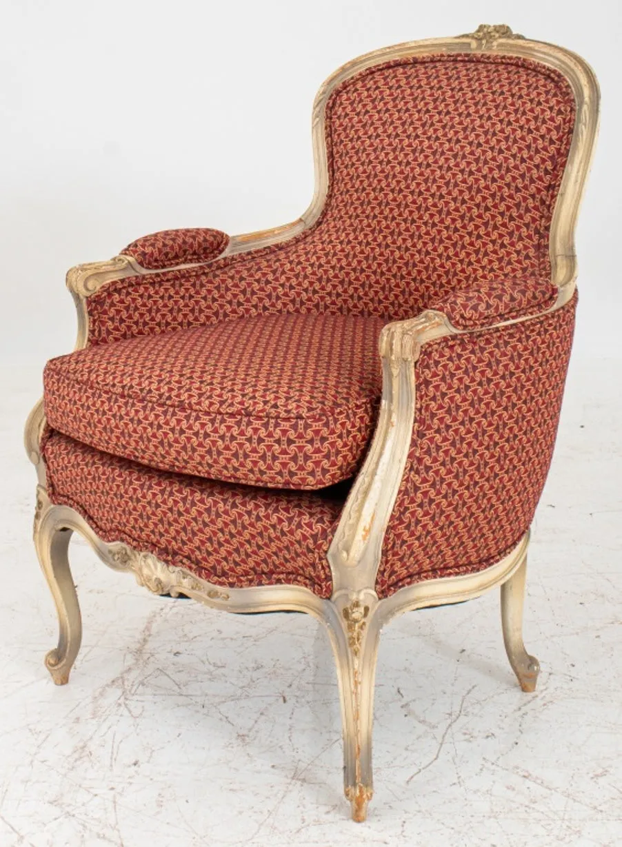 Louis XV Style Upholstered  Armchair