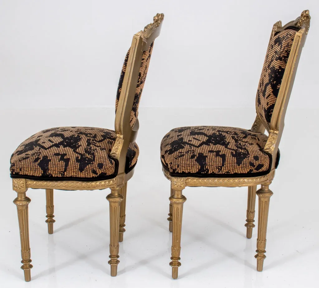 Louis XVI Style Side Chairs, Pair