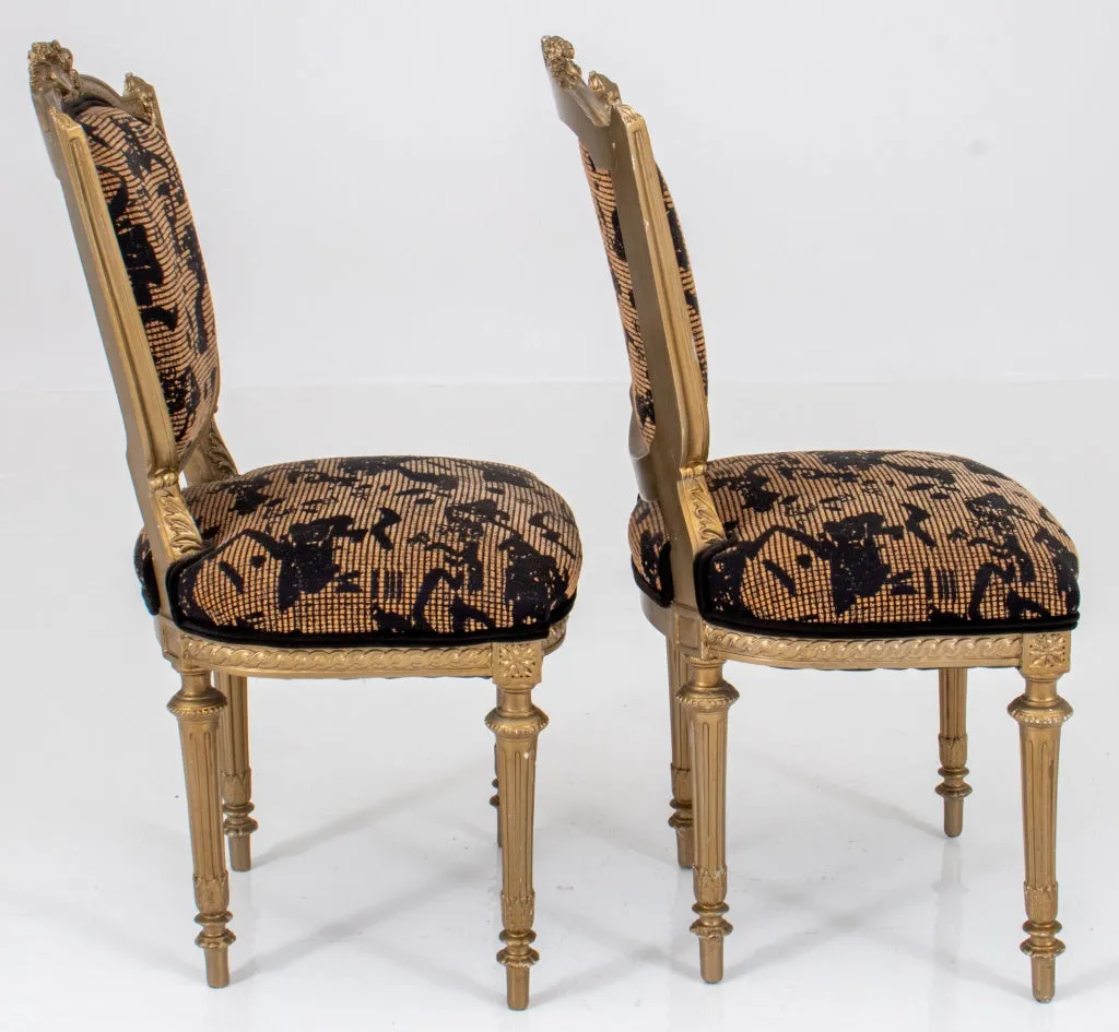 Louis XVI Style Side Chairs, Pair