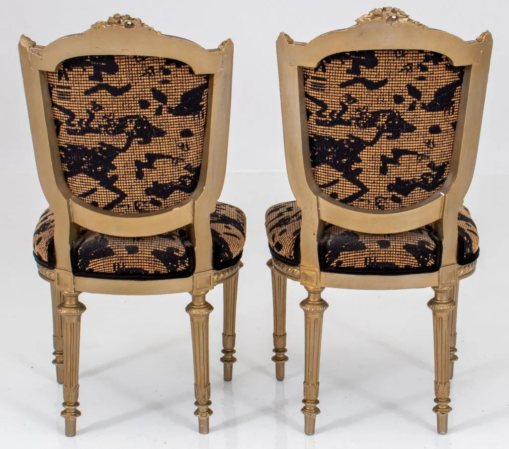 Louis XVI Style Side Chairs, Pair