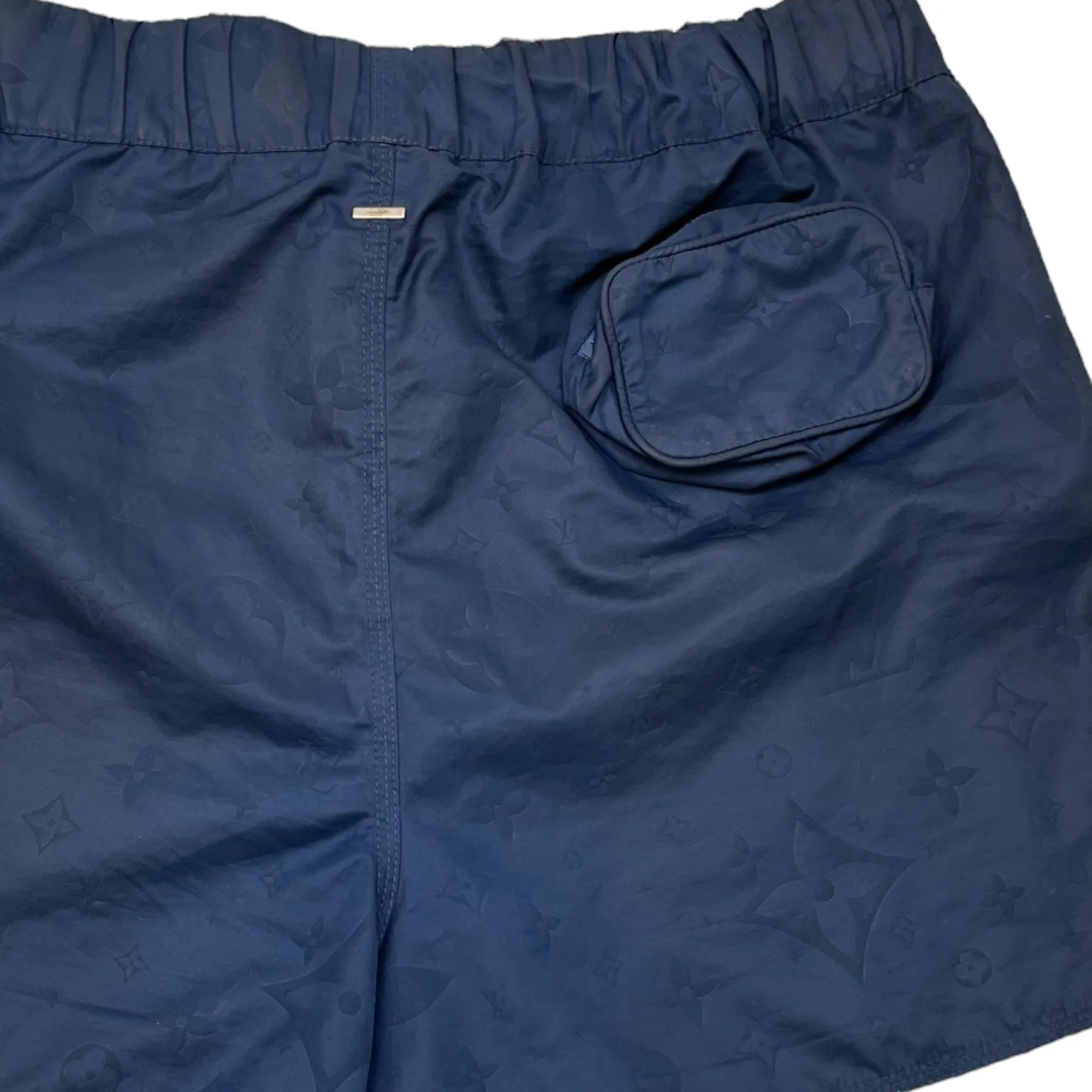 Men's 3D Pocket Monogram Swim Shorts Navy Size M