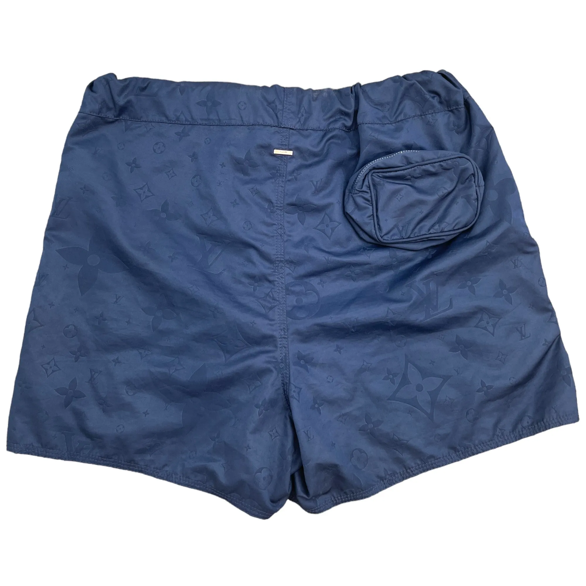 Men's 3D Pocket Monogram Swim Shorts Navy Size S