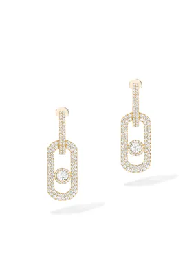 Messika So Move XL 18KYG Pavé Diamond Pendant Earrings