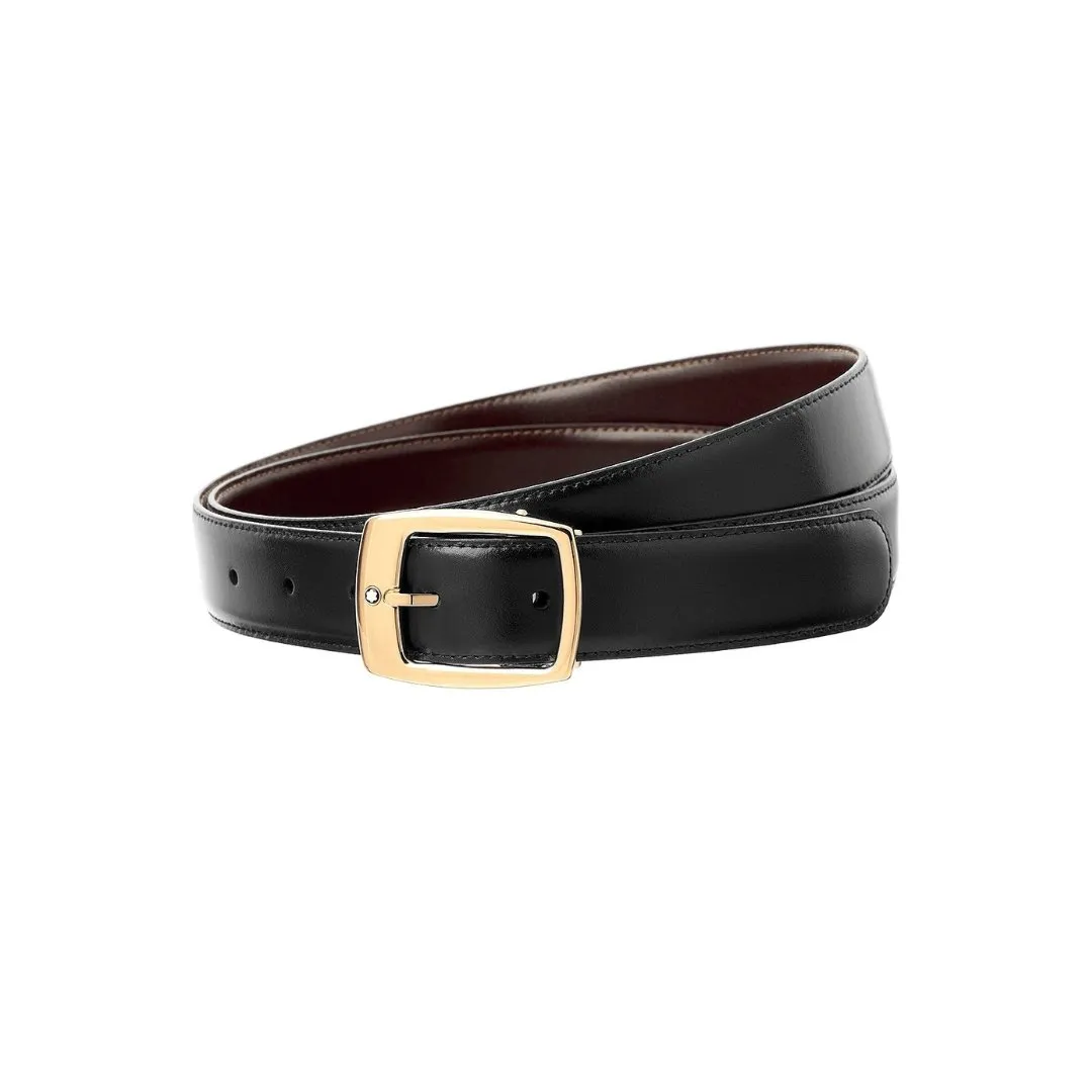 Montblanc Black/brown reversible cut-to-size casual belt