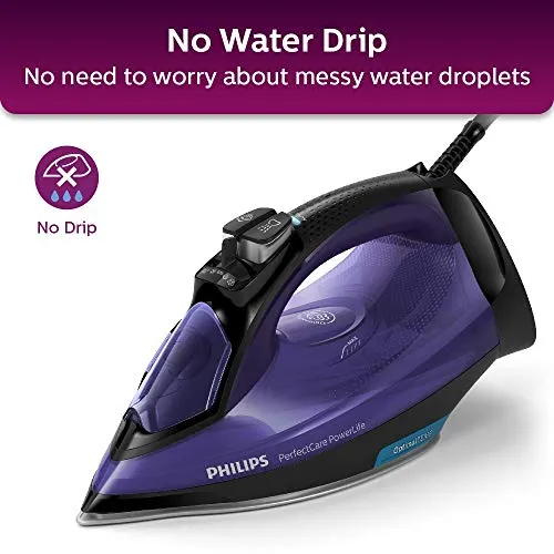 PHILIPS Perfect Care Power Life Steam Iron GC3925/34, 2400W, Safety Shut-Off with No-Burns Guaranteed