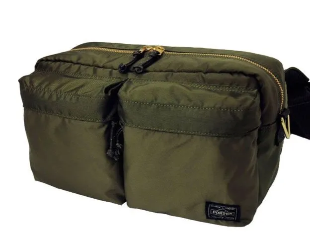 Porter Yoshida FORCE 2WAY Waist Bag Olive drab