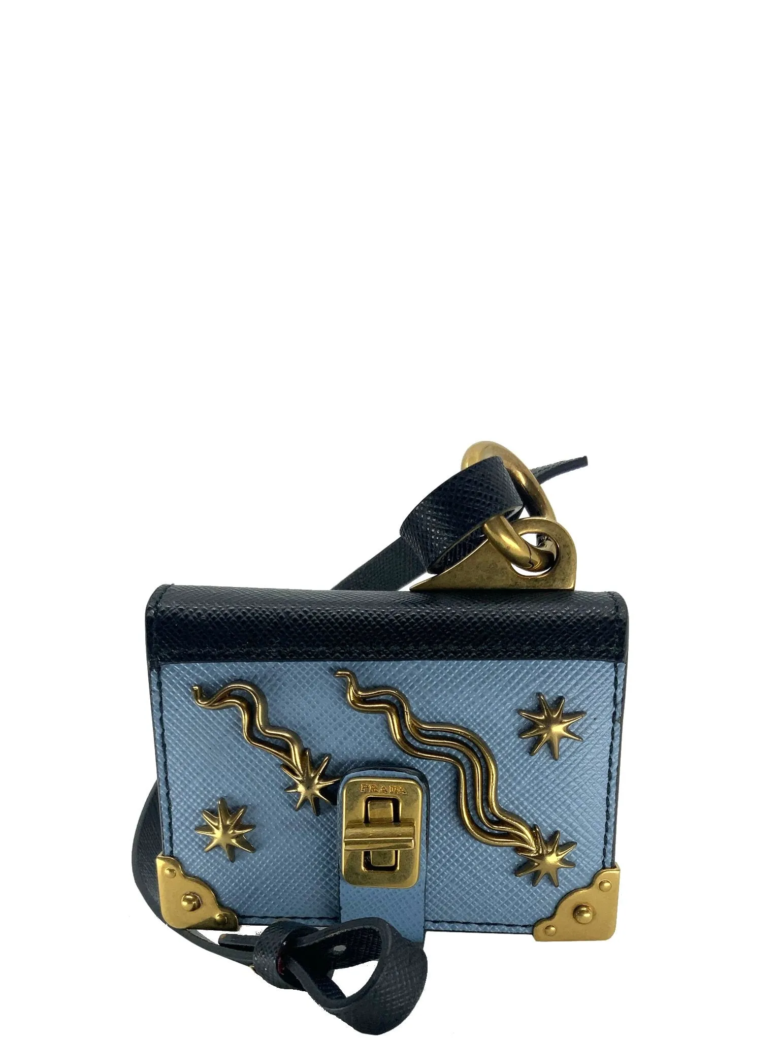 Prada Saffiano Leather Trick Note Book Bag Charm