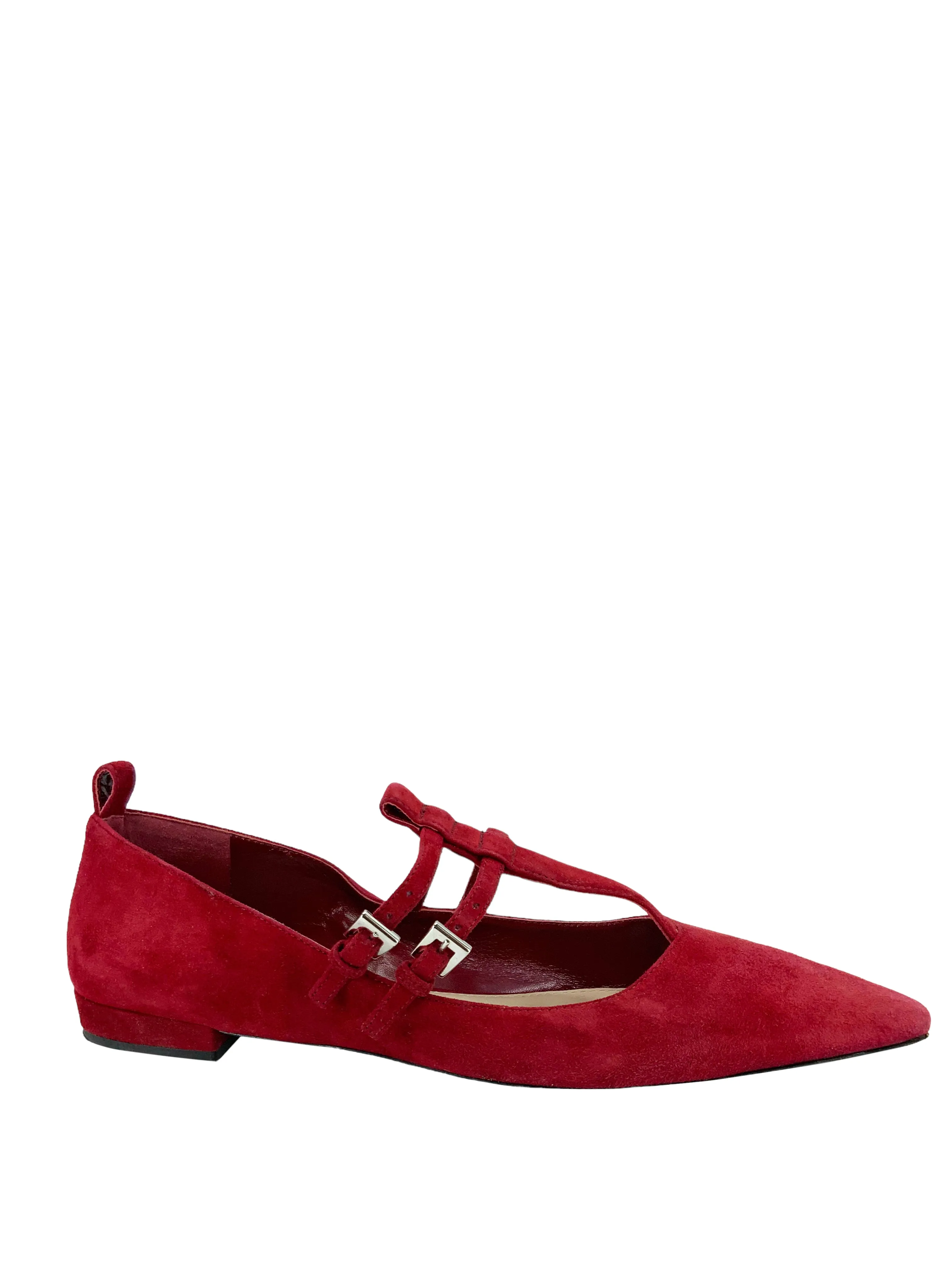 PRADA Suede Point Toe Ballet Flats Size 7