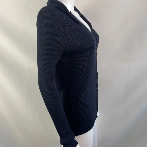 PradaNavy Ribbed Silk NWT Cardigan