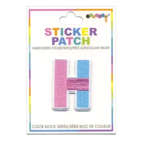 "H" Color Block Sticker Patch