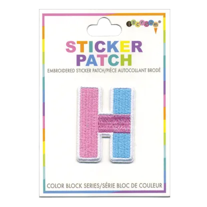 "H" Color Block Sticker Patch