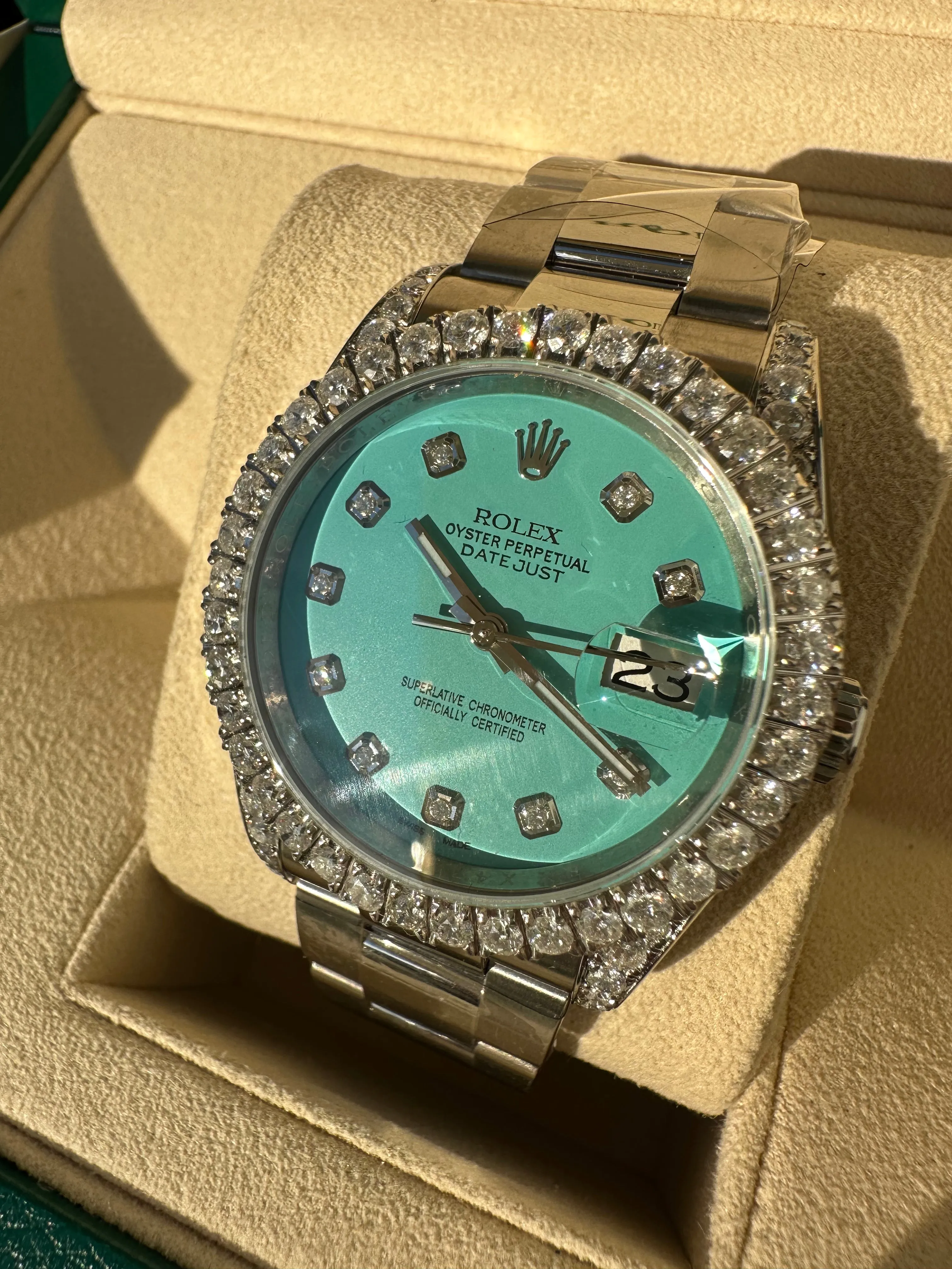 "The Dolly" Refurbished/Pre-Owned Custom "Turquoise" Rolex Watch