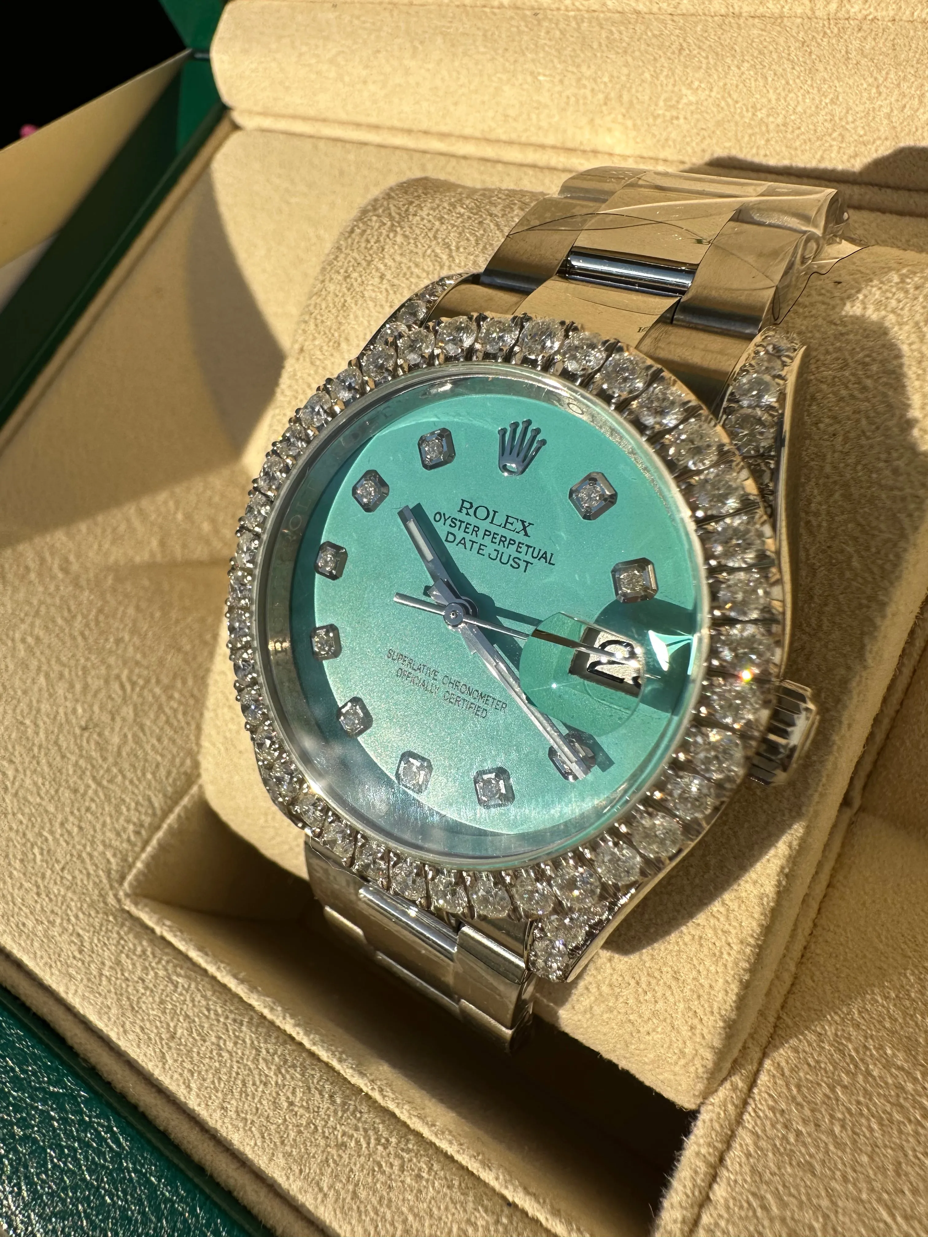 "The Dolly" Refurbished/Pre-Owned Custom "Turquoise" Rolex Watch