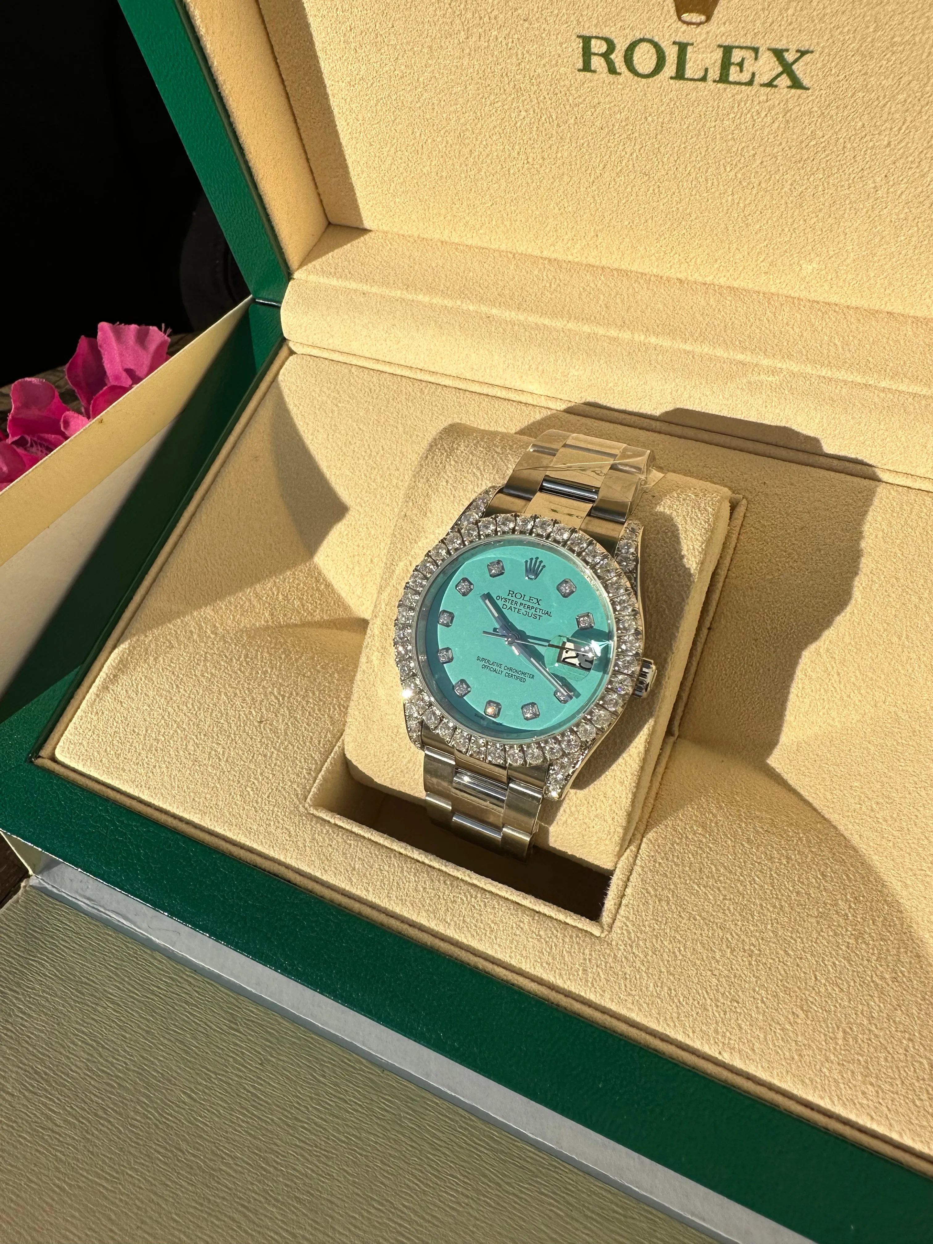 "The Dolly" Refurbished/Pre-Owned Custom "Turquoise" Rolex Watch