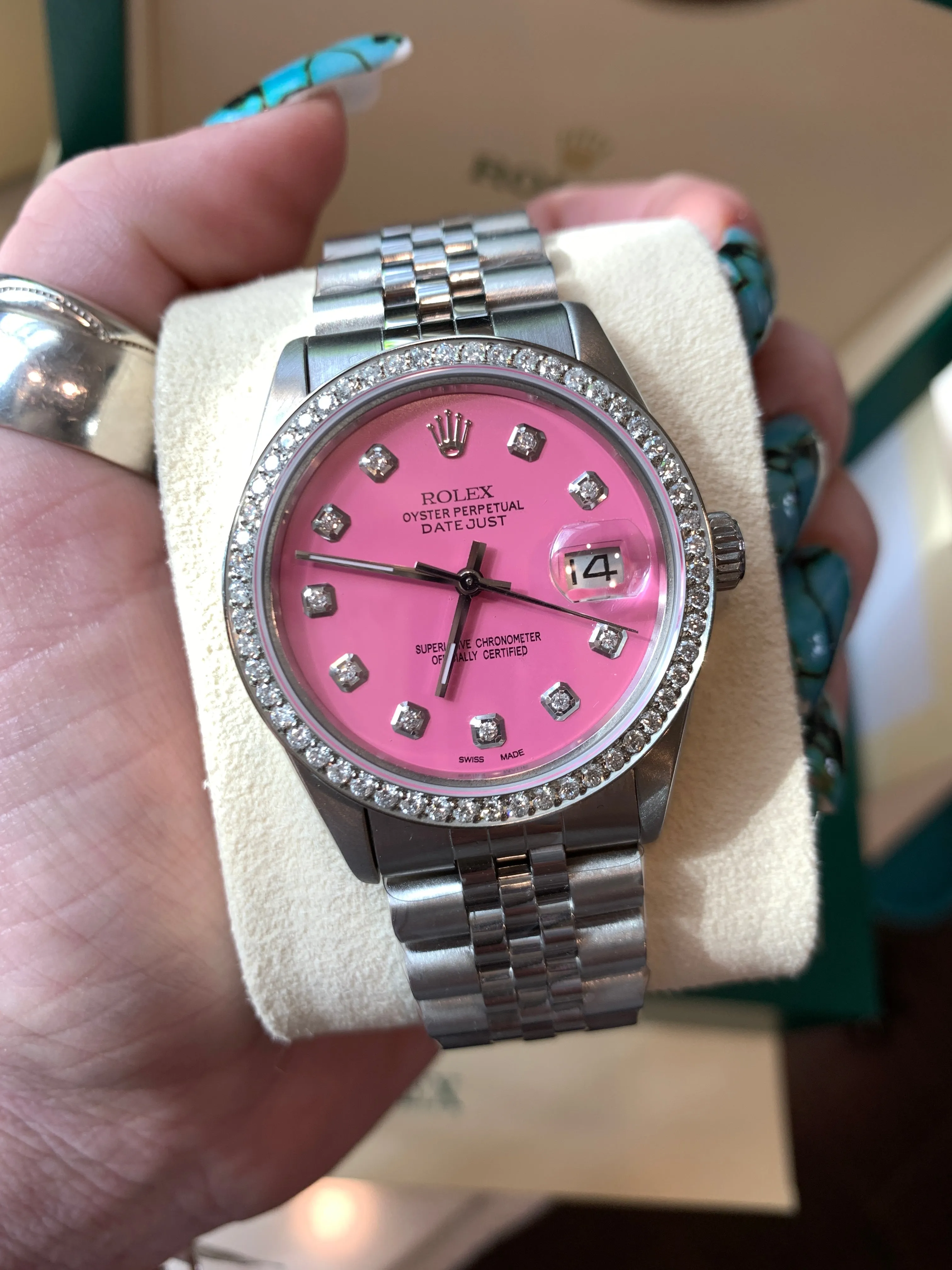 Refurbished/Pre-Owned Custom "Pink" Rolex Watch