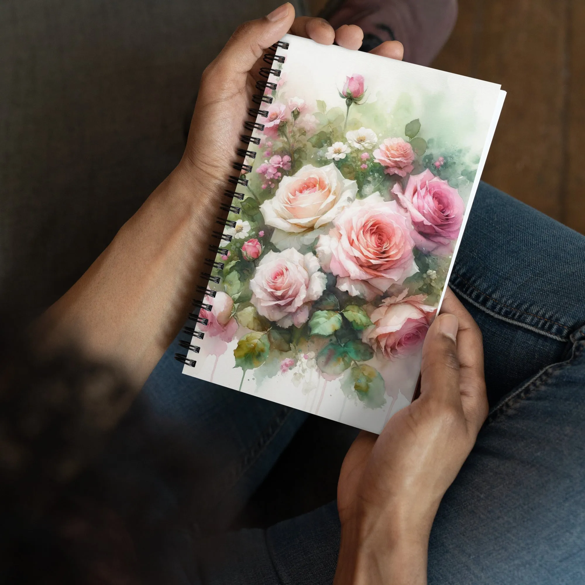 Roses Spiral notebook