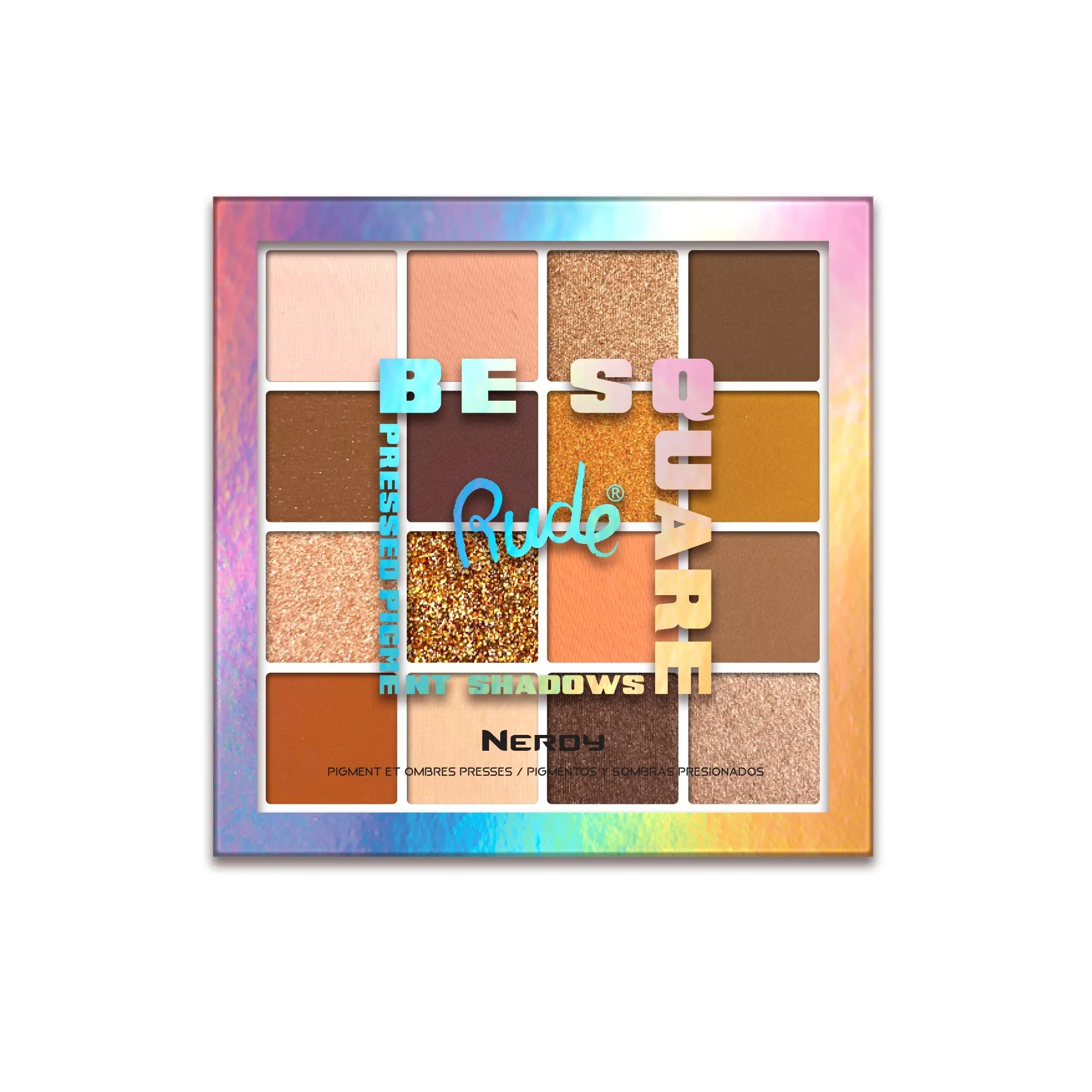 RUDE Be Square Nerdy Paleta de Sombras 16 Tonos