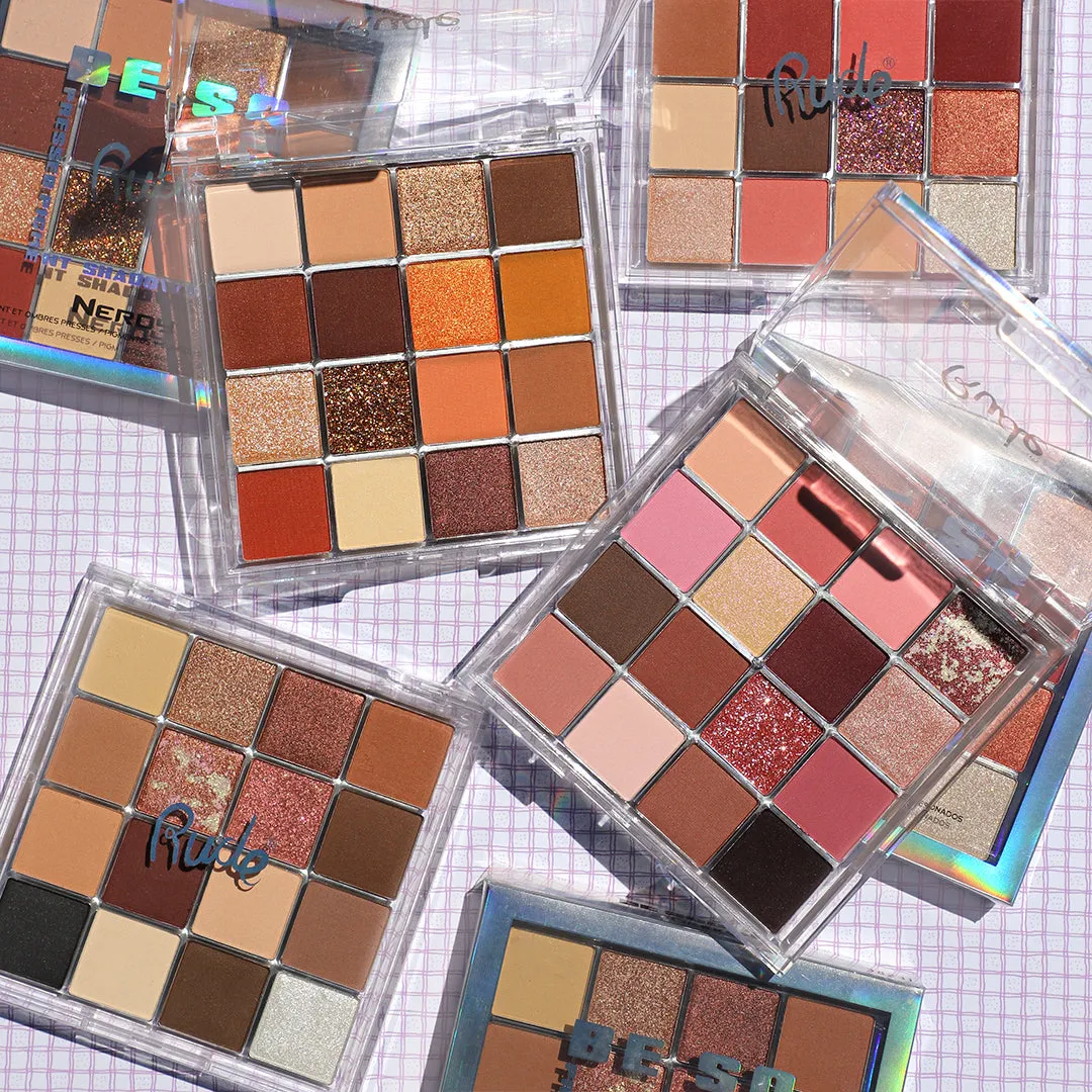 RUDE Be Square Nerdy Paleta de Sombras 16 Tonos