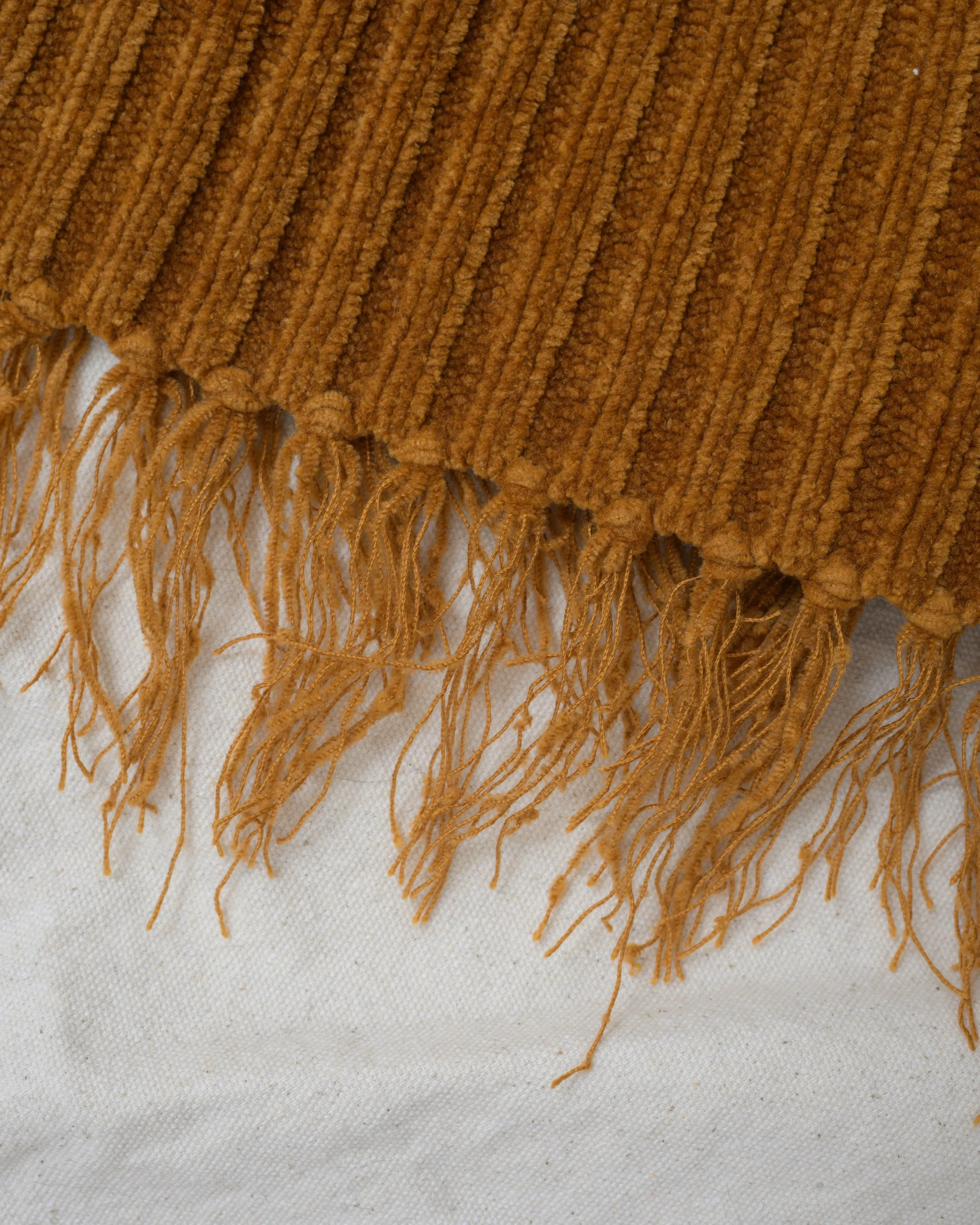 Vintage Caramel Chenille Fringe Sweater (S/M)