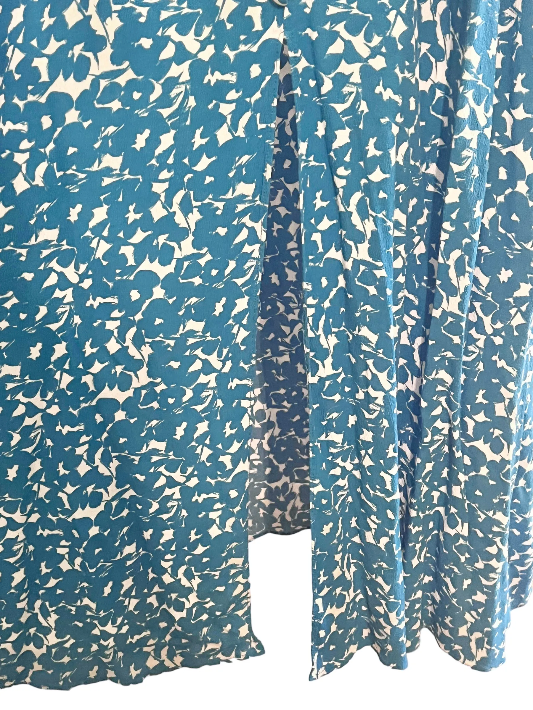 Zara Size M Blue Print Dress