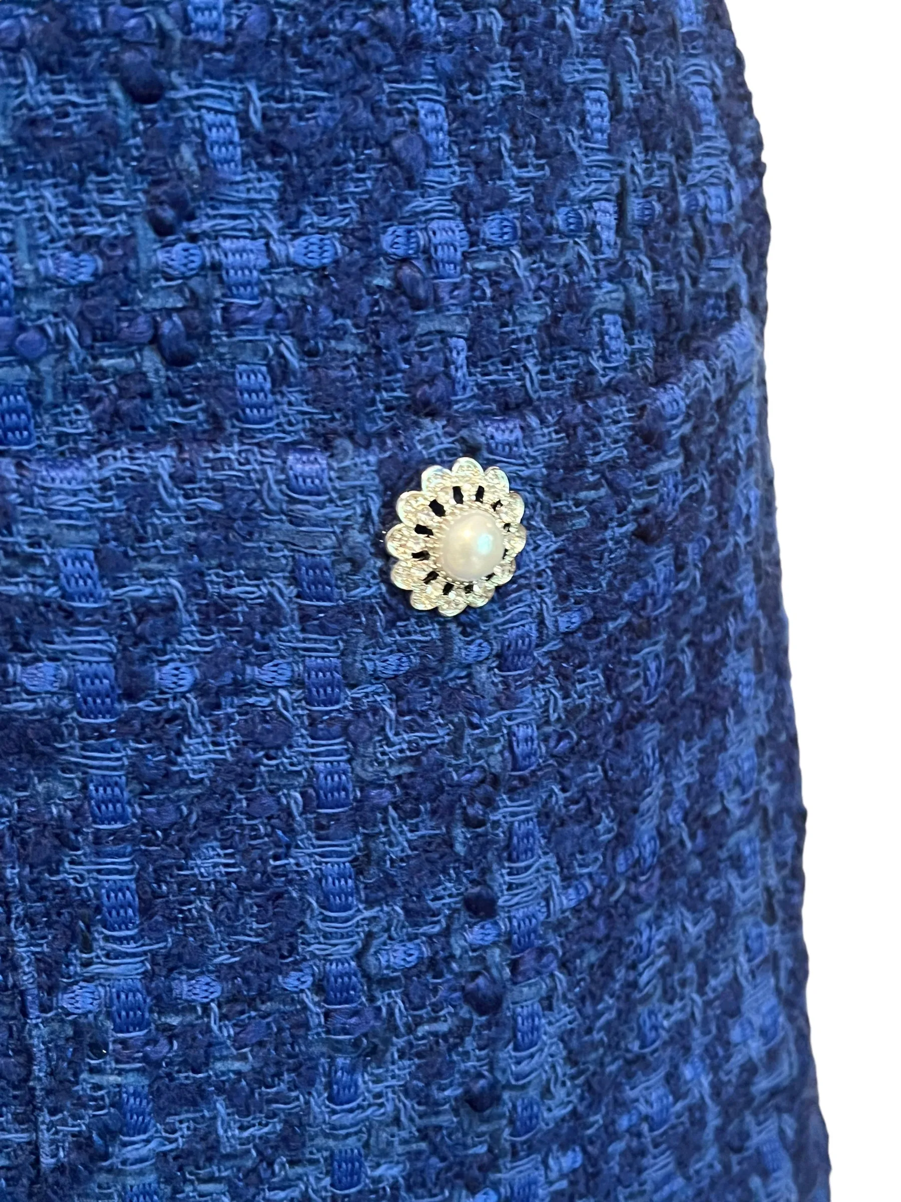 Zara Size M Blue Tweed Dress